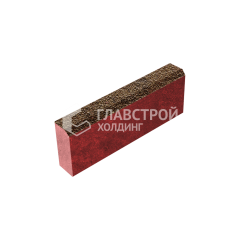 Камень бортовой БР 50.20.8, джафар оранжевый с мраморной крошкой, красное основание