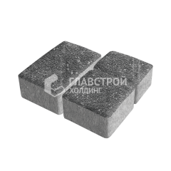 Тротуарная плитка Старый город, аляска черная на камне, 6 см