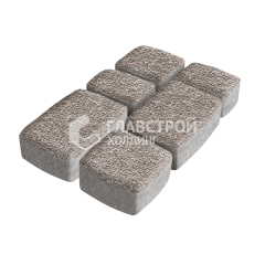 Тротуарная плитка Классика 3 камня, сахара с гранитной крошкой, 4 см