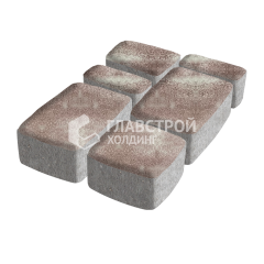 Тротуарная плитка Классика 4 камня, авантюр, 6 см