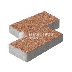 Тротуарная плитка 600х300х60, оранжевая с мраморной крошкой
