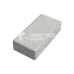 Тротуарная плитка Прямоугольник 200х100х80, белая на камне
