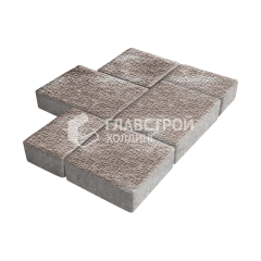 Тротуарная плитка Новый город, авантюр с гранитной крошкой, 4 см