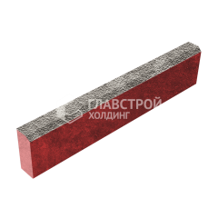 Камень бортовой БР 100.20.8, неаполь с мраморной крошкой, красное основание