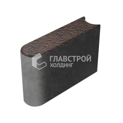 Камень бортовой БРШ 50.20.8, клинкер с мраморной крошкой, черное основание