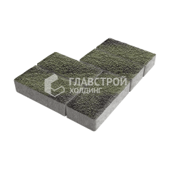 Тротуарная плитка 200х100х40, янтарь с мраморной крошкой