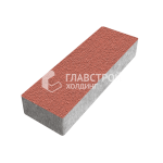 Тротуарная плитка Прямоугольник 180х60х60, красная на камне