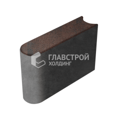 Камень бортовой БРШ 50.20.8, клинкер, черное основание