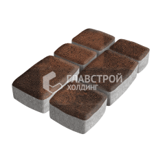 Тротуарная плитка Классика 3 камня, сорренто, 4 см