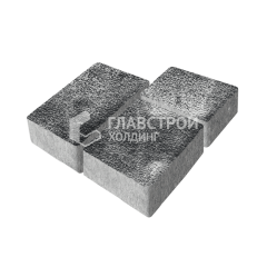 Тротуарная плитка Лэндхаус, черно-белая с гранитной крошкой, 8 см