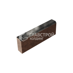 Камень бортовой БР 50.20.8, стоун, коричневое основание