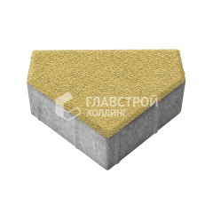 Тротуарная плитка Тиара, желтая на камне, 6 см