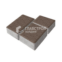 Тротуарная плитка Лэндхаус, коричневая с мраморной крошкой, 4 см