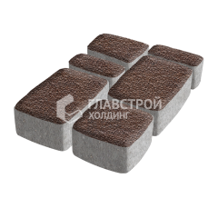 Тротуарная плитка Классика 4 камня, барселона с гранитной крошкой, 6 см