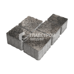 Тротуарная плитка Антик, агат-коричневый на камне, 4 см