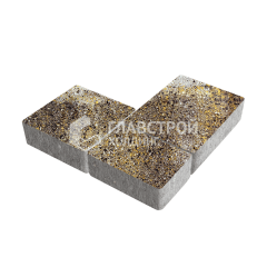 Тротуарная плитка Новый город, агат желтый, 8 см