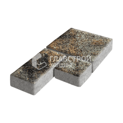 Тротуарная плитка Рубико, агат кофейный с мраморной крошкой, 4 см