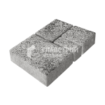 Тротуарная плитка Эпика, антрацит с мраморной крошкой, 6 см