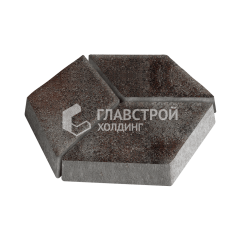 Тротуарная плитка Ромб, мокко, 6 см