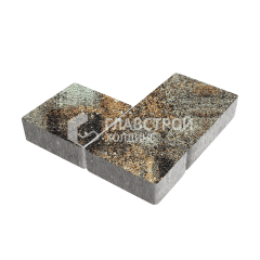 Тротуарная плитка Новый город, агат кофейный на камне, 4 см