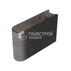 Камень бортовой БРШ 50.20.8, мокко, черное основание