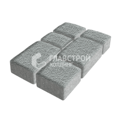 Тротуарная плитка Старый город, серая с гранитной крошкой, 6 см