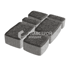 Тротуарная плитка Классико, джафар черный с гранитной крошкой, 6 см