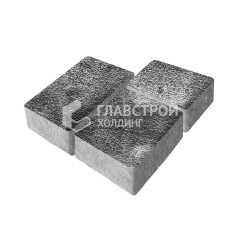 Тротуарная плитка Лэндхаус, черно-белая с мраморной крошкой, 6 см