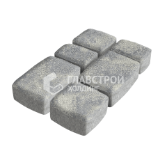 Тротуарная плитка Классика 3 камня, аква, 4 см