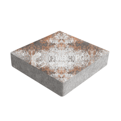 Тротуарная плитка Квадрат 200х200х40, агат оранжевый