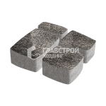 Тротуарная плитка «Классика 4 камня», агат-коричневый с мраморной крошкой, 4 см