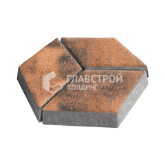 Тротуарная плитка Ромб, сомон, 6 см