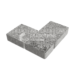 Тротуарная плитка Новый город, аляска белая с мраморной крошкой, 8 см