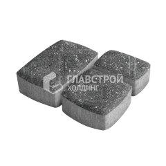 Тротуарная плитка Классика 3 камня, аляска черная, 6 см