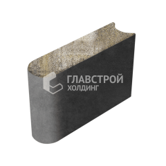 Камень бортовой БРШ 50.20.8, степь, черное основание