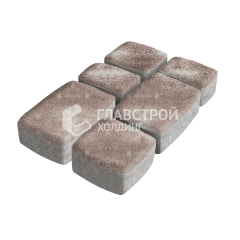 Тротуарная плитка Классика 3 камня, авантюр, 4 см