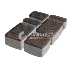 Тротуарная плитка Классика 4 камня, конго с гранитной крошкой, 6 см