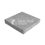 Тротуарная плитка Квадрат 30х30х6 см, серо-белая на камне