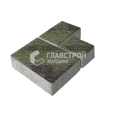 Тротуарная плитка Бергамо, янтарь с гранитной крошкой, 6 см