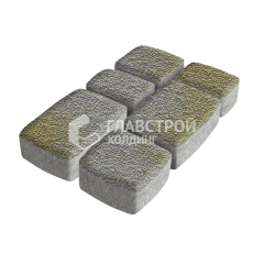 Тротуарная плитка Классика 3 камня, меланж с мраморной крошкой, 6 см