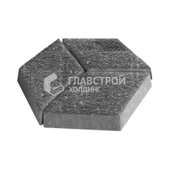 Тротуарная плитка Ромб, аляска черная с гранитной крошкой, 6 см