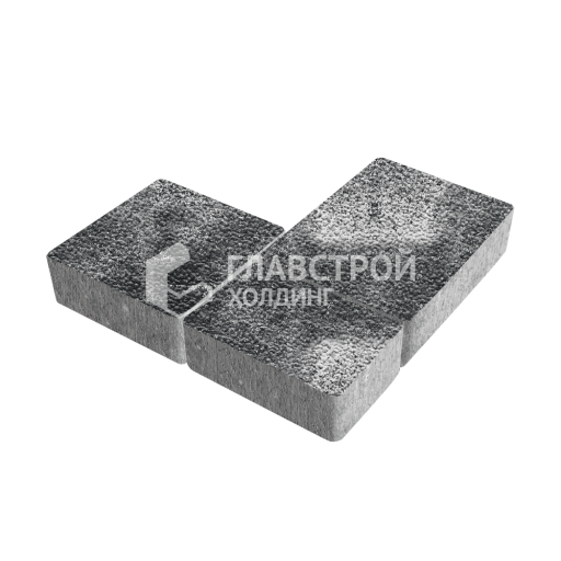 Тротуарная плитка Новый город, черно-белая с гранитной крошкой, 8 см