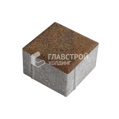 Тротуарная плитка Квадрат 100х100х60, джафар оранжевый на камне