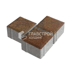 Тротуарная плитка Квадрат 100х100х60, джафар оранжевый на камне