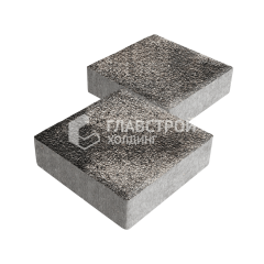 Тротуарная плитка Квадрат 200х200х60, агат коричневый с гранитной крошкой