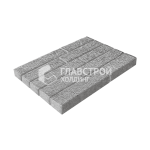 Тротуарная плитка Лукано, серо-белая на камне, 6 см