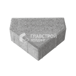Тротуарная плитка Тиара, серо-белая на камне, 6 см