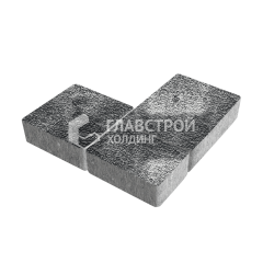 Тротуарная плитка Новый город, черно-белая с мраморной крошкой, 8 см