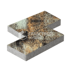 Тротуарная плитка 500х250х60, агат кофейный