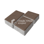 Тротуарная плитка Урбан, коричневая на камне, 6 см